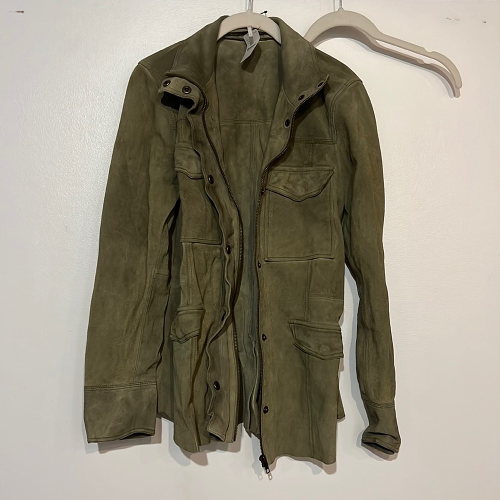 FREE PEOPLE suede army jacket